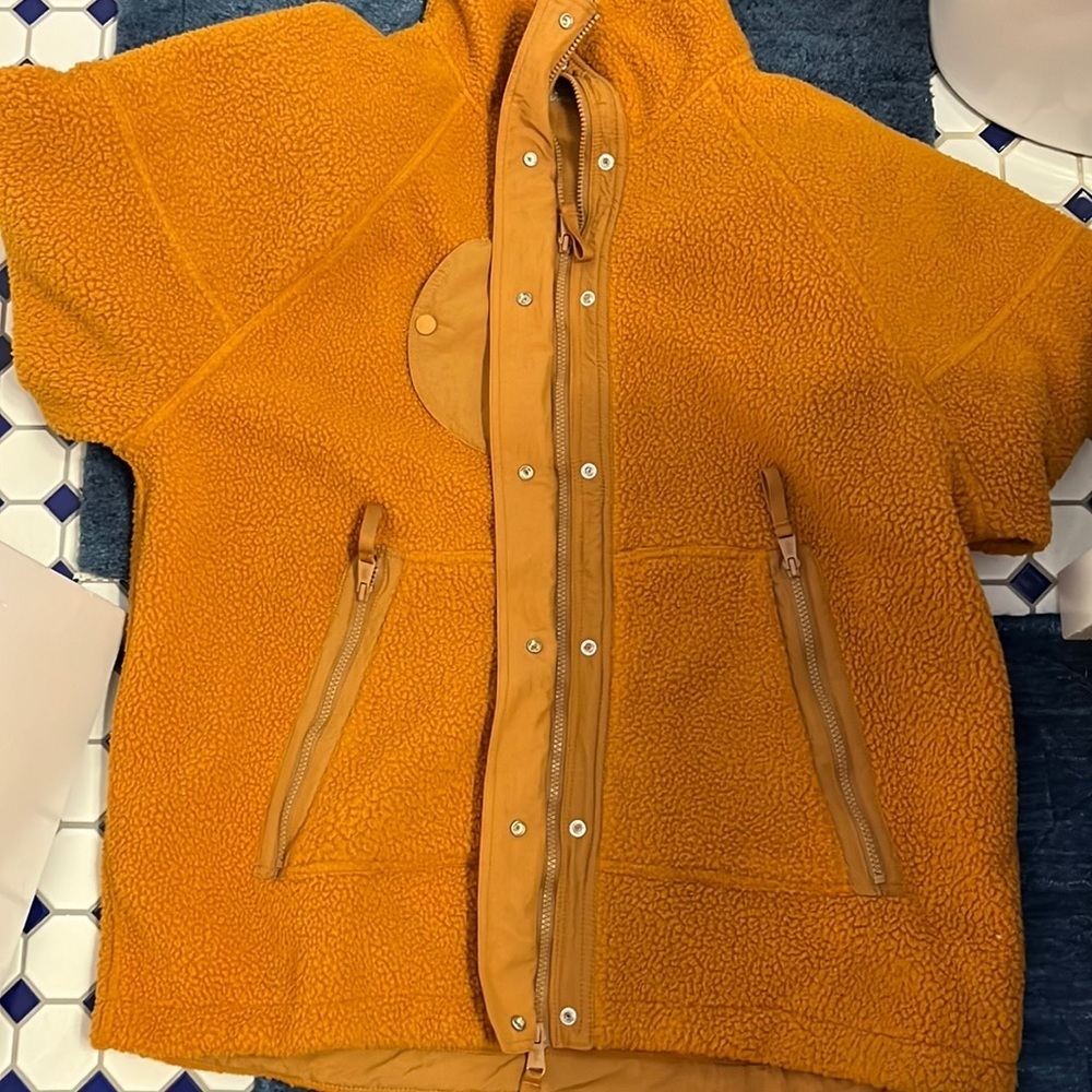 Free People Movement Hit The Trails Fleece Teddy Jacket size Medium NWT - Picture 8 of 12